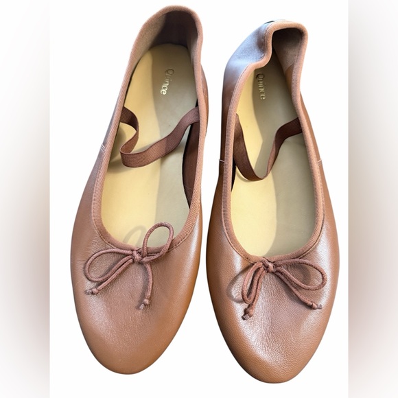 Quince Italian Leather Mary-Jane
Ballet Flat Cognac Shoes 10 - Picture 2 of 10